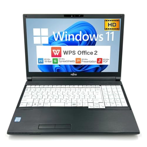 WPS office[ドライブ付][無線マウス付] 第8世代 Core i5 8265U/1.60GHz 8GB SSD240GB スーパーマルチ Windows11 64bit WPSOffice 15.6インチ HD カメラ無 テンキー 無線LAN 中古パソコン ノートパソコン PC Notebook [中古] (整備済み品)
