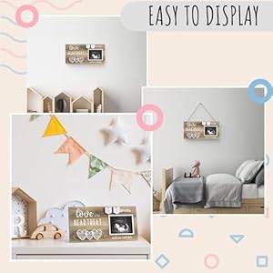 Baby Sonogram Picture Frame with Countdown Weeks - 3 Hearts Design, 4"x3" Ultrasound Photo, Pregnancy Announcements, Gender Reveal Baby-Shower Gift, New Mom Expecting Parents to Be Keepsake Gifts Baby Sonogram Picture Frame with Countdown Weeks 3 Hearts Design 4×3 Ultrasound Photo Pregnancy Announcements Gender Reveal Baby Shower Gift New Mom Expecting Parents to Be Keepsake Gifts