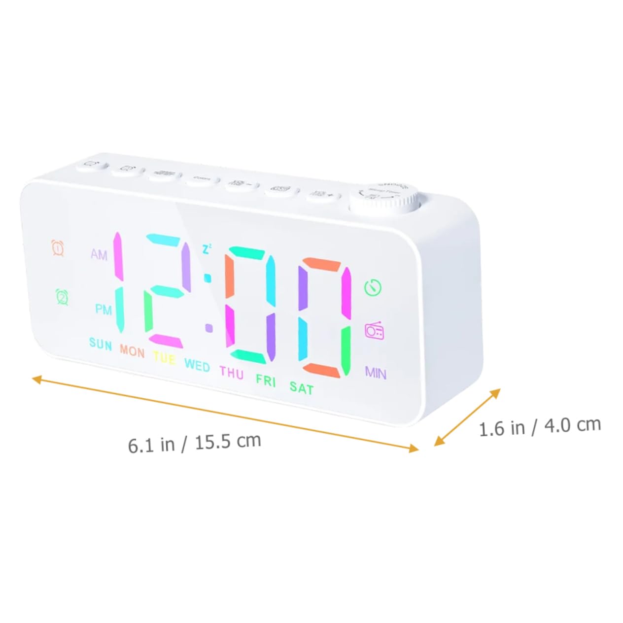 Radio Despertador de Pantalla Grande para Dormitorio Radio y Función de Carga USB como Despertador Digital para Obsequio