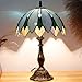 TCODTPOL Table Lamp Base Replacement Only, Wide 6 Height 18 Inch, Fit for 8, 10, 12 Inch Tiffany Style Stained Glass Lampshade, Dark Bronze Finish,Resin, Push Switch On Cord