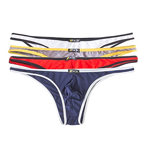 QiaTi Mens Bikini Underwear G String Thong Sexy Low Rise Underpants Swimwear Bikini Jockstrap