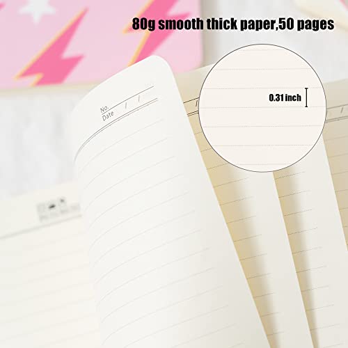 L1Rabe 2 A5 Preppy Notebooks For Teens Girls Y2K Hardbound Spiral Journal For Student Happy Smile Hardcover Notebook, Pink Notebooks For Friends Back To School Gifts Notepad Diary For School Office #TOP2