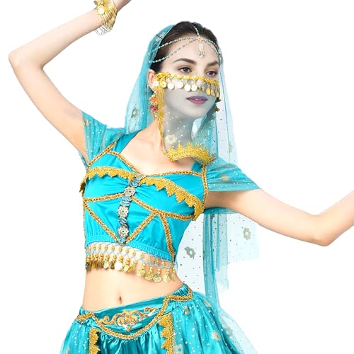 Voile de danse du ventre taille unique pour costume de scène - 6