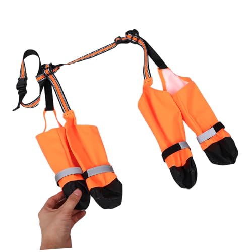 ifundom wasserdichte Hundestiefel für Kleine Hunde mit Rutschfester Sohle Pfotenschutz und Kompaktem Design für Outdoor-aktivitäten bei Regen