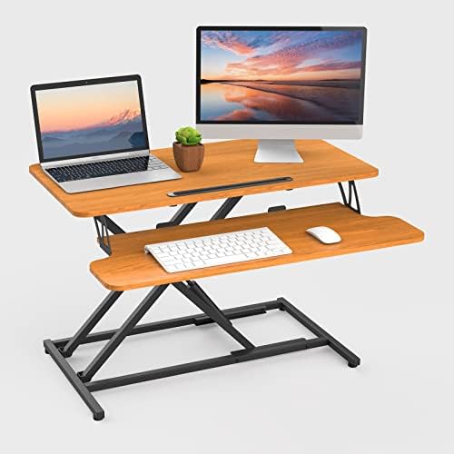 ERGOMAKER Standing Desk Converter, 32"/80cm Wide Height Adjustable