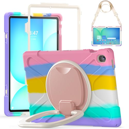 kaidisen 360�x��] Galaxy Tab S10 FE+ Plus 13.1�C���`�p�� �P�[�X �c�u�� �ϏՌ� ��� ������t�� �V�����_�[�x���g �X�g���b�v�t�� �r�W�l�X �q�� �L�b�Y �A�E�g�h�A,���F�s���N