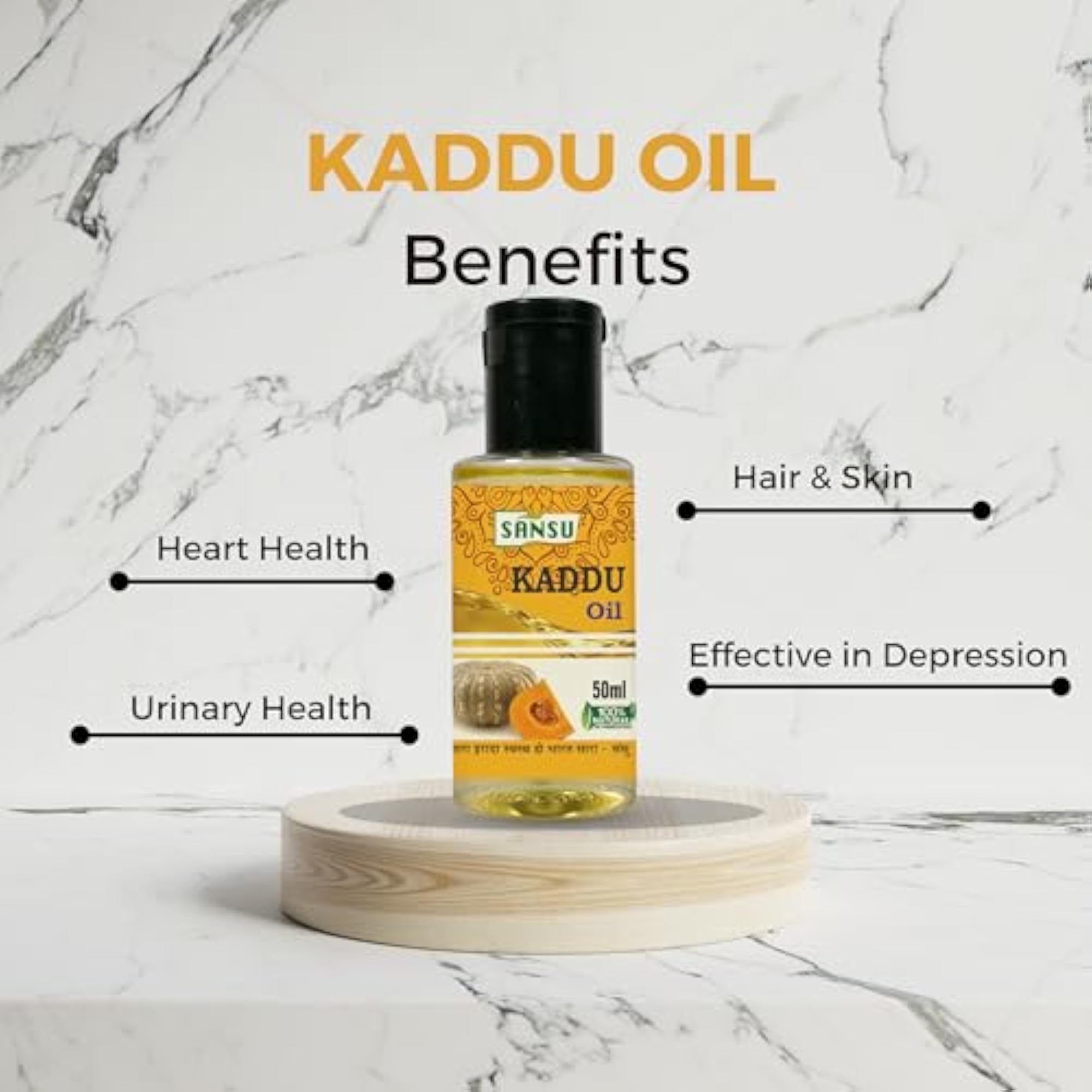 Kaddu Ka Tel Ayurvedic Oil with Ginger, 50ml