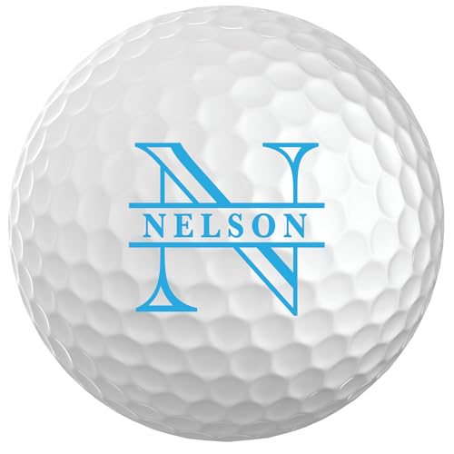 Infusion Personalized Golf Balls, Powder Blue Monogram, 12 Count