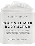 Brooklyn Botany Coconut Milk Body Scrub - Moisturizing and Exfoliating Body, Face, Hand...
