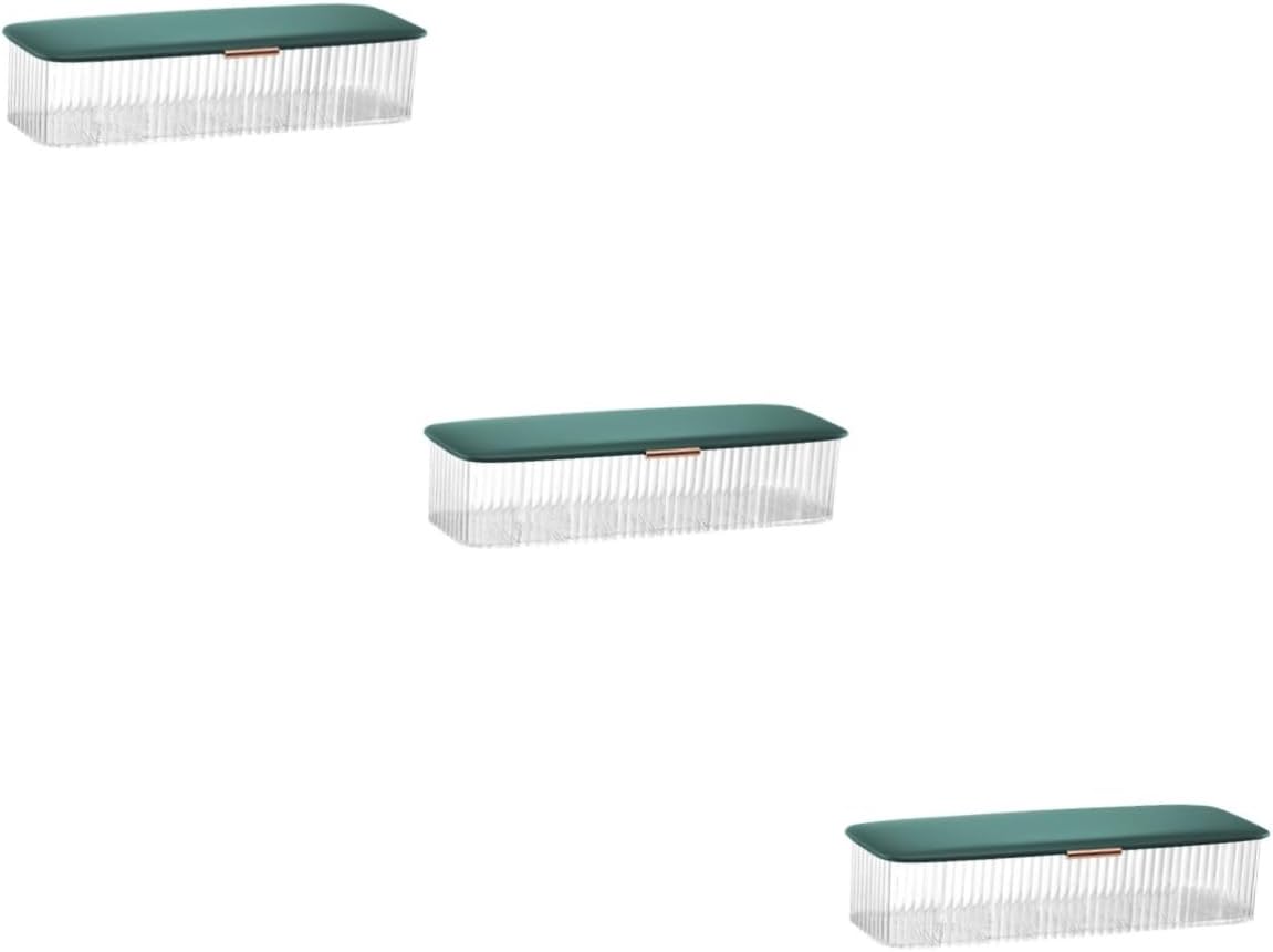 Lurrose 3pcs Desktop Cable Storage Box Multi-compartment Cord Organizer for Home Office and Travel Tidy up Your Power Cords Easy Sorting and Storage