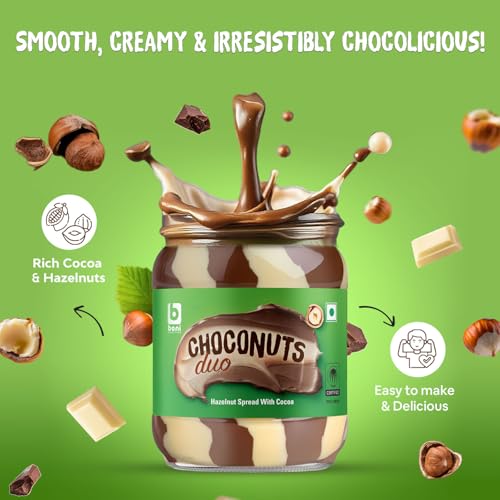 Image of Boni Choconuts Duo Hazelnut Spread With Cocoa - 400g | Netherland Chocolate Spread | Smooth & Spreadable (Pack of 3)