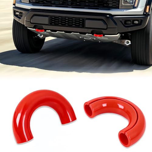 Tow Hook Covers Fits for Ford F150 2004-2026 ;Bronco Base,Big Bend,Outer Banks 2021-2026; for Toyota Tundra 2017-2021 | Tow Hooks for F150 Accessories | Red