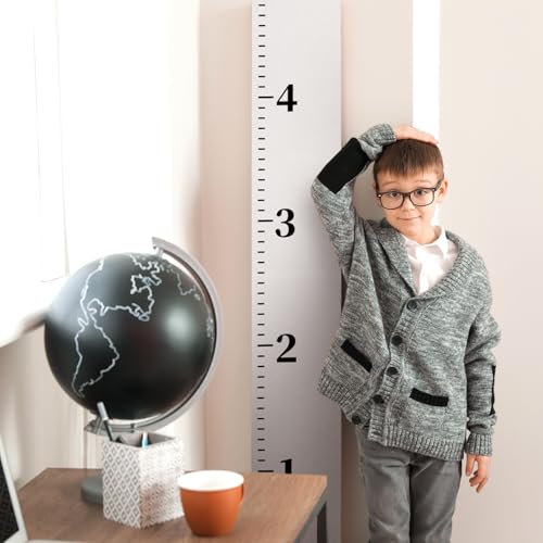 Knitgrip 102 Pcs Canvas Growth Chart for Kids Baby with a Marker, 50 Round Labels and 50 Pin, 79\" x 8\" Height Measurement Ruler Hanging Removable Growth Tracker Fabric Boy Girl Room Nursery Wall Decor - Thumbnail 6