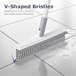Grout Brush with Long Handle, Floor Cleaning Scrubber with Stiff Bristles for Tile Line, Shower, Crevice, Bathroom, Kitchen and Hard-to-Reach Corners - Image 4