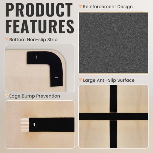Image of Balance Board Professional Wobble Board for Adults Anti-Slip 350LBS Balance Boards for Physical Therapy Standing Desk Core Strength Wooden Balance Board Rocker Board