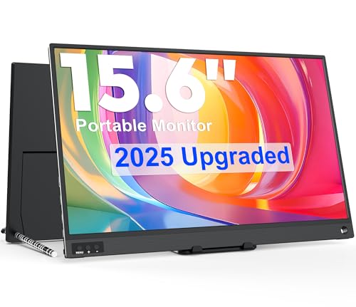 ZSCMALLS Portable Monitor 15.6 Inch Full HD USB C HDMI Computer Display Dual Monitor with Speaker for Laptop Computer Phone Gaming Monitor for PS3 PS4 Xbox Raspberry pi