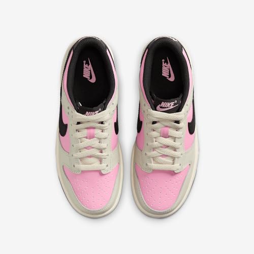 Nike Dunk Low Big Kids' Shoes (FB9109-601, Pink Rise/Light Orewood Brown/Pale Ivory/Black)4