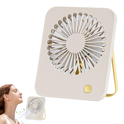 Genérico Ventilador de Sobremesa | Inclinación 180° Enfriador De Mesa Portátil | Ventilador Silencioso con Asa Alimentado por USB para Gimnasio Playa Camping Viajes Exteriores Escritorio Jardín