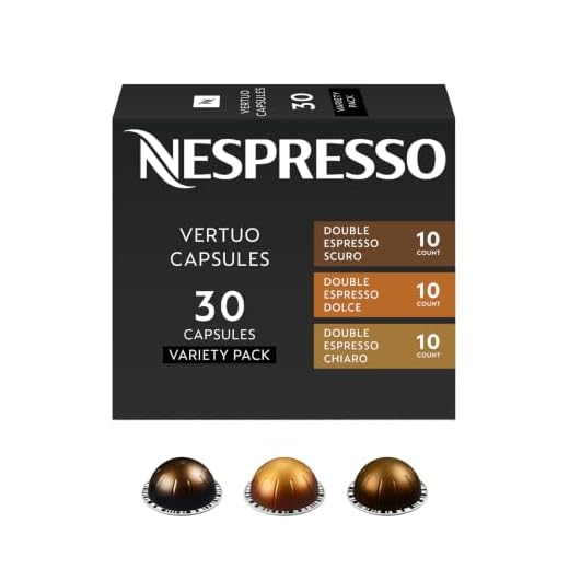 Nespresso Vertuo, Double Espresso Variety Pack, 30-Count Espresso Pods