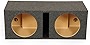 Q Power QBASS Dual 12 Inch Heavy Duty MDF Material Car Audio Subwoofer Enclosure Boxes with Shared Slot Port Vent and Dual Chamber Design, Charcoal