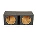 Q Power Dual 12-Inch Heavy Duty Ported Car Audio Subwoofer Box - Deep Bass MDF Enclosure with Charcoal Carpet Finish, Shared Slot Port Vent, 1.6 Cu Ft Air Space Per Chamber