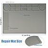 Kaisi KS-102 Repair Work Mat,Heat Resistant 932°F Non-Magnetic Silicone Soldering Mat, Watch repair Mat,Electronic Solder Pad，for Repairing Mechanical Watches, Monitors, Etc (Gray,15.75’’ x 11’’) #1