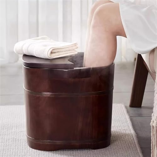 Cubeta de Madera para Baño de Pies con Tapa 34x25cm miniatura 4