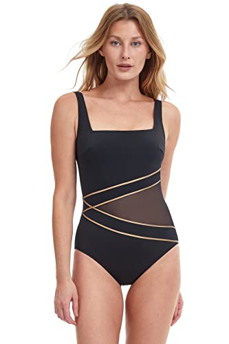Gottex Womens Onyx Square Neck One Piece