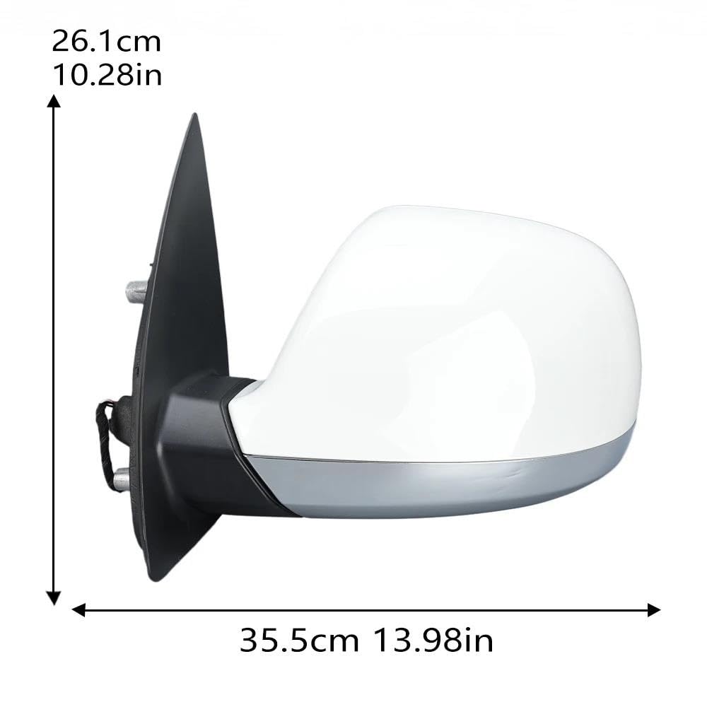 Per VW Per Amarok 2013-2023 5 Pin Specchietto Retrovisore Montaggio Manuale Laterale Pieghevole Retrovisore Completo(1pair black chrome)