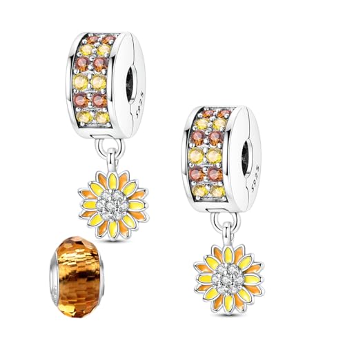 LNQOBU Clip/Stopper Beads Charms for Bracelets & Necklaces 925 Sterling Silver for Pandora Snake Chain Bracelets Jewelry Gift for Women by LNQOBU - Used condition - US$12.64