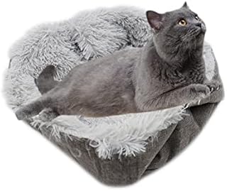 Pet Bed for Indoor Cats, Self Warming Pet Bed Function 2 in 1 Foldable Convertible Plush Soft Blanket Cat Bed Warm Cat Cushion Bed for Small Dogs and Cats, Machine Washable