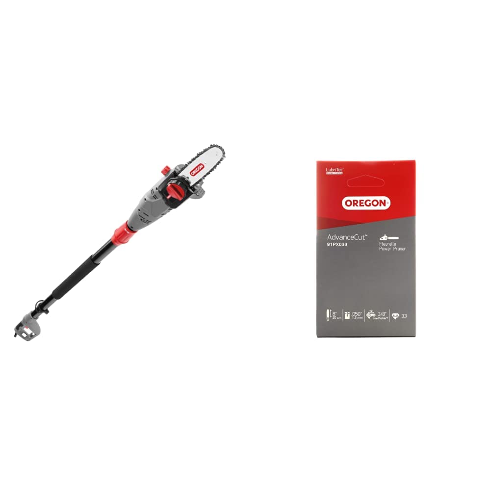 OREGON PS750 - Élagueuse sur Perche Télescopique 230V, Électrique et Filaire, Longue Portée & AdvanceCut 91PX Chaîne de tronçonneuse pour équiper les Elagueuses 20 cm Alpina, Einhell