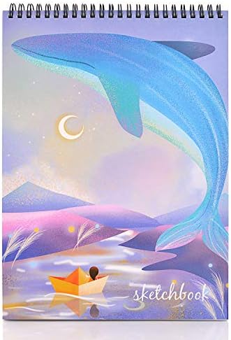 MEMX Sketch Book for Children, A4 21x29CM 100 Pages (110gsm), Spiral Bound Artist Sketch Pad for Kids, Durable Acid Free Drawing Pad for Writing, Painting, Sketching or Doodling, White