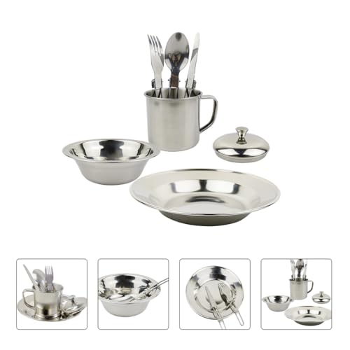 Set de Cocina para Camping de Acero Inoxidable para Senderismo miniatura 7