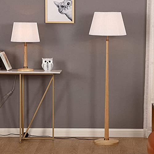 Lámparas de pie modernas de madera y luz de lectura para dormitorio 4