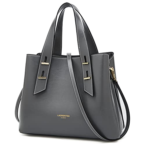 Image of LAORENTOU Women Crossbody Handbags Genuine Leather Satchel Handbags for Women Top-handle Shoulder Tote Purses