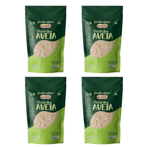 Flocos De Aveia Ecobio Orgânico em Flocos 250 Gr -