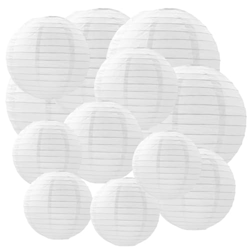 Luxorium 16 Farolillos Feria de Abril Colgantes Lámpara China Decorativa para Bodas Fiestas Jardín Cumpleaños Ø 10 15 20 25 cm