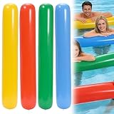 DAJASD 4 Stück Schwimmnudel Poolnudel, 150cm Super Langer Schwimmnudel, Schwimmnude für Aufblasbarer Schwimmnude für Erwachsene zum Baden Aquasport