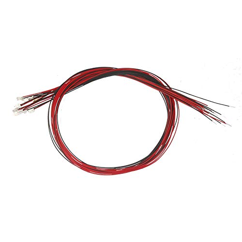 EDGELEC 20pcs Prewired 0603 Red SMD LED Light Emitting Diode DC 2V Micro Litz Length 7.8in. (20cm) Soldered Mini LED Lights for DIY Manual Model Toy Decoration - Thumbnail 3