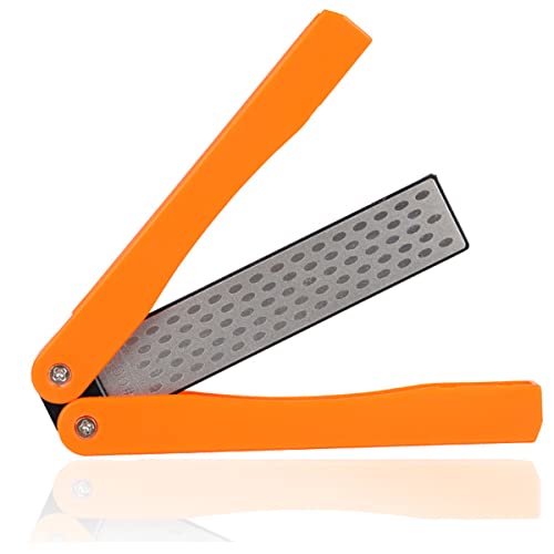 Aiguiseur à Couteaux Pierre à Aiguiser Diamant Aiguiseur Double Face de Couteau,Suuwwn 400/600 Grit Affuteur Couteau Professionnel Pliante Pierre à Aiguiser de Poche Aiguiseur Manuel Cover