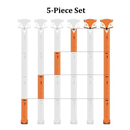 The Funny Mind Wooden Height Measuring Scale for Kids | Height Measurements Chart | Wall Hanging Growth Chart for Kids & Teenagers Room or School Decor 152 Centimetre or 5 Feet - Orange - Image 2 thumbnail