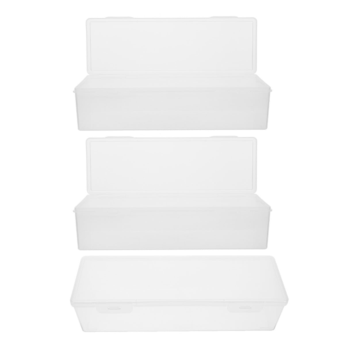 3piezas Unidades Cajas Herméticas para Alimentos con Tapa Organizadores Rectangulares para Nevera y Congelador Almacenamiento Fresco para Pasta y Fideos Recipientes Herméticos