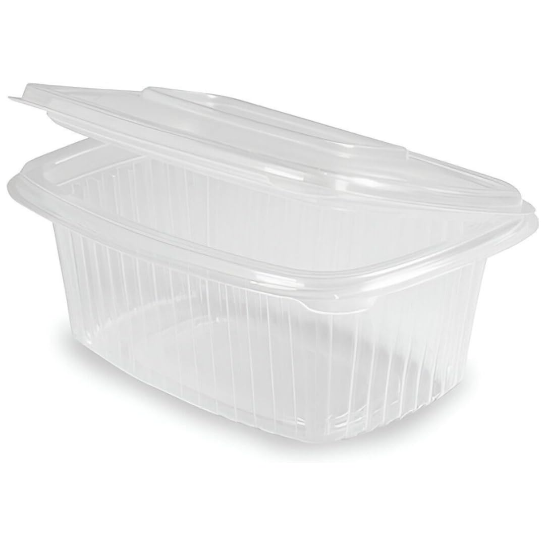 50 Tapers para Comida Hermetico de Plástico PP Reutilizables con Tapa Bisagra. Apto para Microondas, Congelador y Lavavajillas. Tuppers para Alimentos Calientes o Fríos (500ml) — view 8