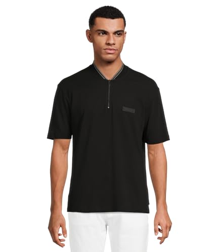 Armani Exchange Men's Zip Cotton Polo
