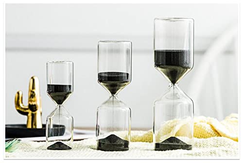 Cylindrical Hourglass 5/15/30 Minutes Sand Clock Durable Glass Hourglass Timer For Romantic Mantel Office Desk Decor Birthday Gift Kids Games (30 Minutes, Blue) #TOP3