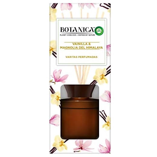 Botanica by Air Wick Varitas Perfumadas - Mikados Ambientador, Esencia Para Casa Con Aroma A Vainilla Y Magnolia Del Himalaya, Naturaleza, 80 ml (Paquete de 1)