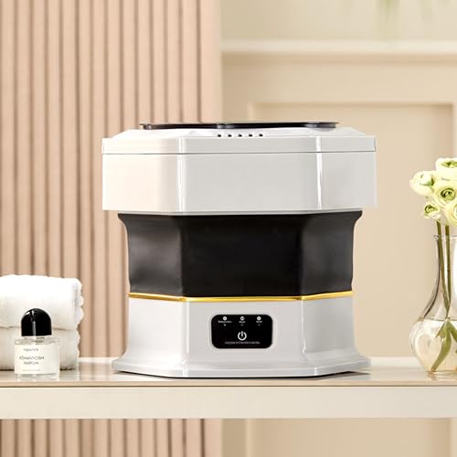 Image of Mini Washing Machine for Clothes | Portable Automatic Washer with USB Power | Compact Laundry Machine for Travel, Baby Clothes, Underwear & Small Loads | Foldable & Lightweight Design