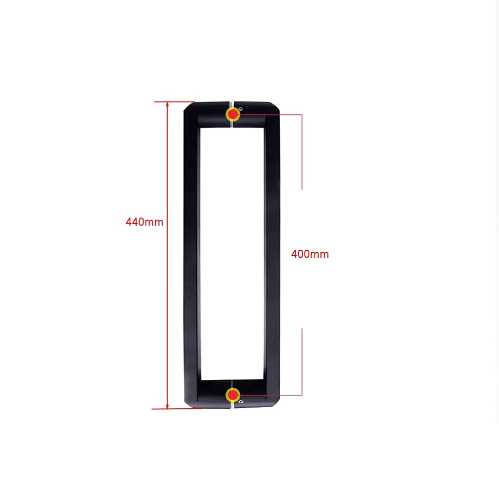 Set di Maniglie per Porte Doccia, Maniglia per Porte in Vetro in Acciaio Inossidabile 304, sostituisci Maniglie per Porte Vecchie o danneggiate - Nero (Dimensioni : 400mm+440mm)