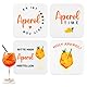 Aperol Untersetzer, 4 Stück Lustige Getränkeuntersetzer mit Sprüchen Aperoli Geschenk für Aperolliebhaber Aperol Tischdeko für Cocktail Trinkgläser